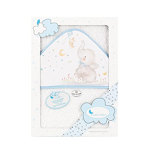 Toalha para Bebé INTERBABY Elephant (100 x 100 cm) Interbaby - Toalhas de banho e panos de limpeza - bebé, elefante, 100x100 cm
