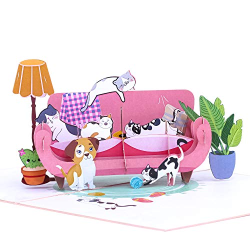 Favor Pop Up: Idílio com Gatos (Idade Mínima Recomendada: 3 anos) Favour Pop Up - Cartões de cumprimentos e de nota - favor pop up, idílio, gatos, 3 anos