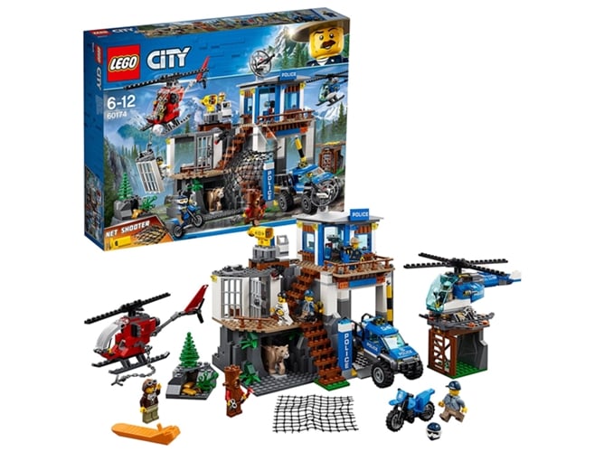 LEGO City - Quartel General de Policia em Montanha - 60236 (Idade Mínima: 6) LEGO - Blocos de encaixe - lego city, quartel-general, polícia, montanha, idade mínima 6