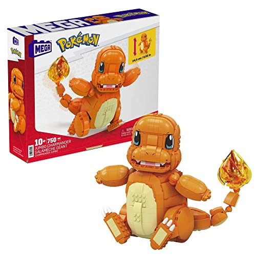 Construção MEGA Construx Mega Construx Pokemon Glumanda MEGA CONSTRUX - Brinquedos - 750 blocos, peças, charmander, super móvel