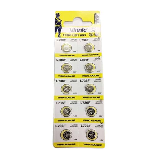 Pilhas Não Recarregáveis VINNIC AG3 L736 192 Chung Pak - Baterias de uso geral - aa/aaa, alcalino, litio, preto