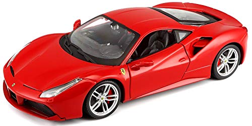 Carro BBURAGO Ferrari 488 GTB 1:24 Vermelho BBURAGO - Veículos de brincar - carro, BBURAGO, ferrari, 488 gtb, 1/24, vermelho