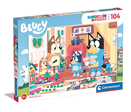 Puzzle CLEMENTONI Bluey 104 Peças Desenhos Animados CLEMENTONI - Quebra-cabeças de encaixar - puzzle, CLEMENTONI, Bluey, 104 peças, desenhos animados