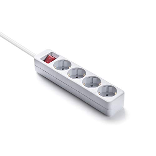 Extensão Elétrica FAMATEL 4 Tomadas (3 m) MicroConnect - Fios e cabos elétricos - extensão elétrica, 4 tomadas, 3 metros, proteção infantil