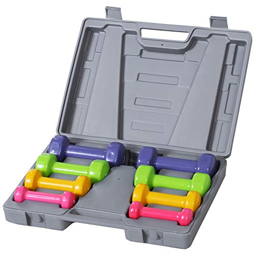Conjunto de Halteres HOMCOM 4 Pares (0.5kg - 1.5kg) HOMCOM - Pesos livres - conjunto, halteres, homcom, 4 pares, 0.5kg, 1.5kg