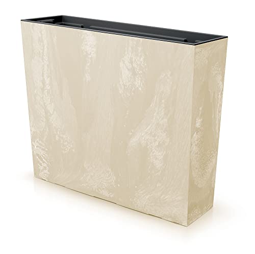 Vaso PROSPERPLAST Pots (Cinzento - Aço - 58x18x50 cm) botle - Móveis de exterior - cimento, rega inteligente, pegas, transversal
