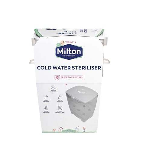 Milton Cold Water Steriliser (White) (Puericultura - Refeição) Milton - Aquecedores e esterilizadores de biberões - esterilizador, água fria, micróbios, tampa, grelha