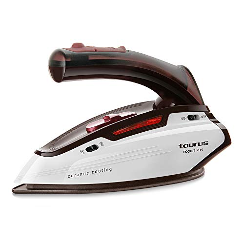 Ferro a Vapor TAURUS Pocket Iron (Base: Cerâmica) Taurus - Ferros de engomar - cerâmica, bivoltaje, compacto, anti-olhos