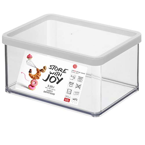 Caixa de Arrumação ROTHOLFT 2,25 L Transparente Rotho - Recipientes de armazenamento de alimentos - 2.25 L, plástico acrílico, transparente