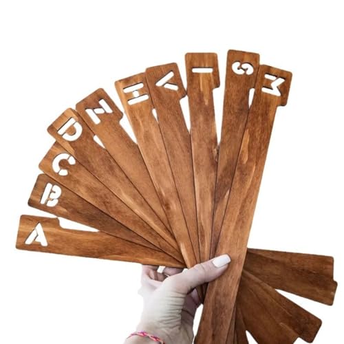 Separador de Discos de Vinilos, Madeira, Livros Ataoyus - Papel de impressora e copiadora - madeira, 34,8 x 3,8 cm, 26 separadores, A-Z