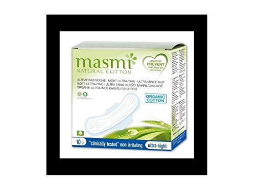 Fraldas MASMI Cotton Night Bio (10 unidades) Masmi - Absorventes e protetores femininos - algodão, suavidade, conforto, tampa fácil