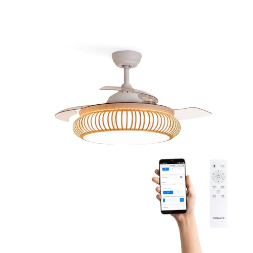 Ventoinha de Teto CREATE WIND CLEAR (8 velocidades - 40 W - Diâmetro: 108 cm) CREATE - Ventiladores de teto - 8 velocidades, 40 W, diâmetro 108 cm