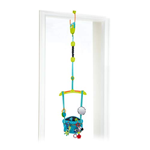 Saltador de Porta BRIGHT STARTS Bounce'n Spring Azul BRIGHT STARTS - Brinquedos para bebês e equipamentos de atividades - 4 brinquedos, almofada macia, ajustável, lavável