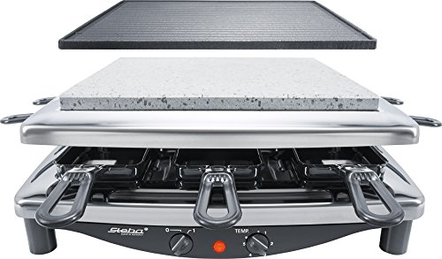 Máquina de Queijo STEBA RC 3 Plus Chrom (Capacidade 1 kg) Steba - Torradeiras e grelhadores - 1 kg, infravermelhos, controlo automático, 8 taças