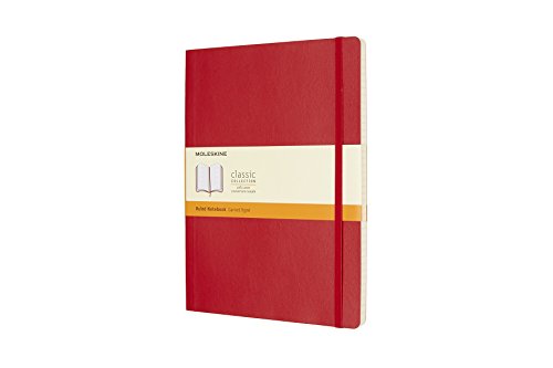 Caderno Pautado Moleskine Soft Grande Vermelho Moleskine - Cadernos e bloco de notas - pautado, grande, vermelho, estudar