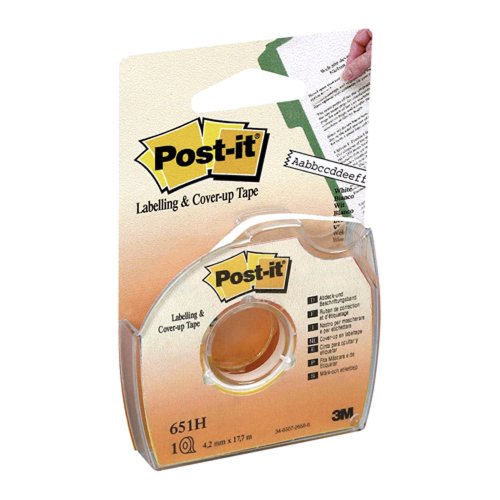 Post-it 653HES-BS Fita de Etiquetar Transparente 3M - Fita adesiva de ferragens - transparente, resistente à água, resistente ao sol