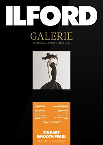 Papel Fotográfico Ilford Galerie Fine Art Smooth Pearl Ilford - Papel de impressora e copiadora - semi-brilhante, suave, 250g/m², 300g/m2