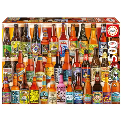 Puzzle EDUCA BREVES Cervejarias Artesanais (Idade Mínima: 12 Anos - 500 Peças) Educa Borrás - Quebra-cabeças - puzzle, educa, cervejarias artesanais, 500 peças