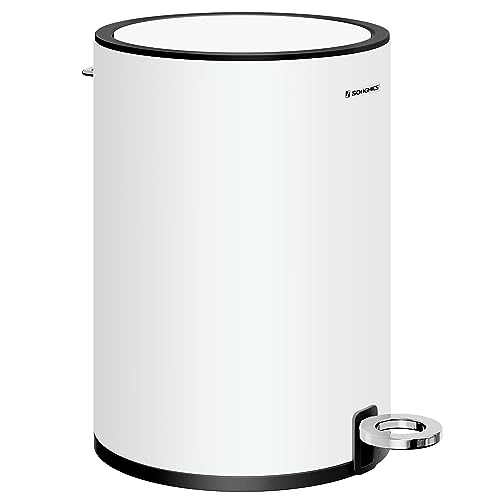 Caixote do Lixo SONGMICS Branco (3L - Aço) SONGMICS - Lixeiras e cestos de lixo - 3L, branco, aço