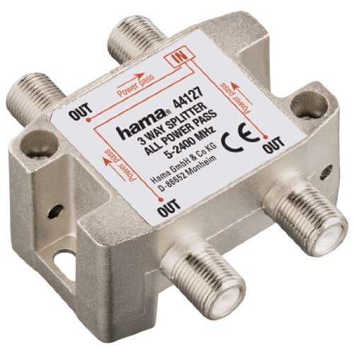 Adaptador de Antena HAMA (Coaxial - Coaxial) Hama - Divisores e comutadores de áudio e vídeo - f-coupling, coaxial, 0,5m, prateado