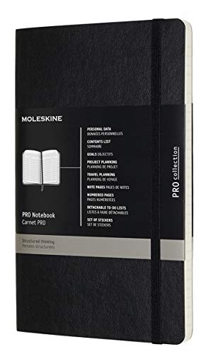 Bloco MOLESKINE Profissional (Preto - Quadrado - 13x21cm) Moleskine - Cadernos e bloco de notas - profissional, preto, quadrado, 13x21cm