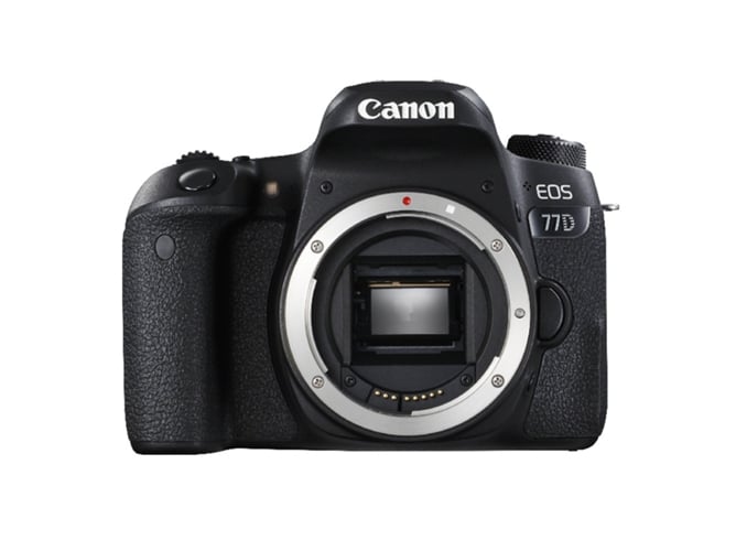 Máquina Fotográfica Reflex CANON EOS 77D (24.2 MP - Sensor: APS-C - ISO: 100 a 25600) Canon - Câmeras - 24,2 MP, APS-C, dual pixel, Visor ótico