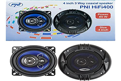 Altifalantes Auto PNI Hi-Fi 400 (80 W - Coaxial) ONLINESHOP SRL - Alto-falantes - 80 W, 100-20000 Hz, 4 ohms, 88 dB
