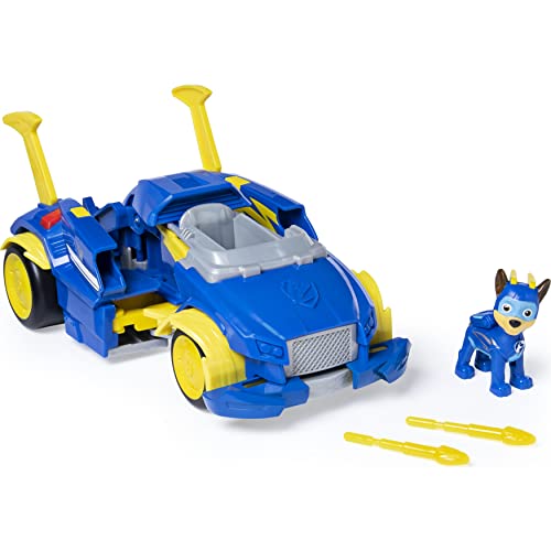 Brinquedo sobre Rodas Spin Master Paw Patrol Mighty Pups Power Changing Vehicle - Chase Spin Master - Conjuntos de brinquedos - transformável, luzes, sons, figura
