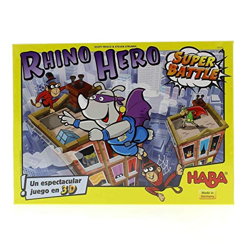 Jogo de Mesa HASBRO Rhino Hero Super Battle (Idade Mínima Recomendada: 8 anos) HABA - Jogos - cartas, construção 3d, super-heróis, monstros aranhas