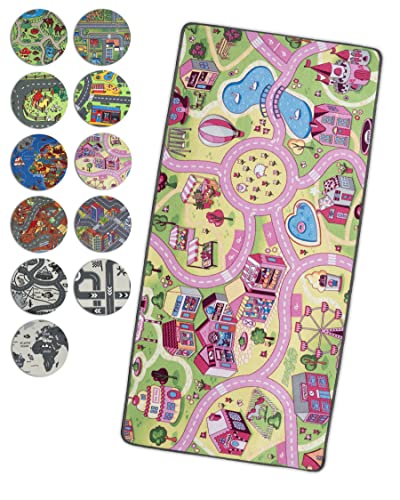 Tapete PRIMAFLOR Sweet City (Multicolorido - 95x200cm) Primaflor - Ideen in Textil - Tapetes - multicolor, 95x200cm, lã, poliéster