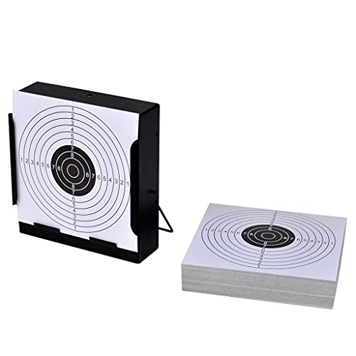 Alvo Quadrado VidaXL com Suporte de Pega e 100 Alvos de Papel 14 Cm vidaXL - Alvos de tiro - suporte, pegar, 100 alvos, 14 cm