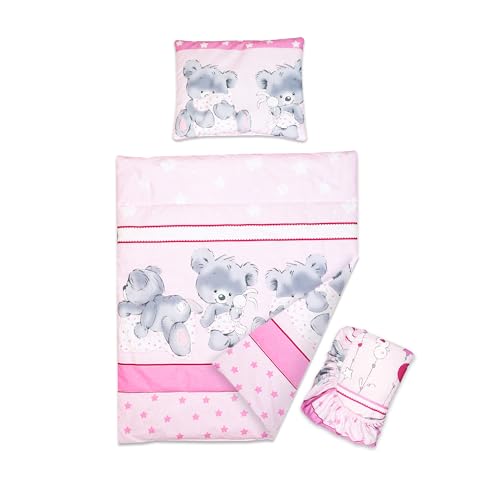 Lençol de Viagem BABY COMFORT Mika (Rosa - Algodão) Baby Comfort - Lençóis - viagem, algodão, rosa