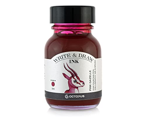Tinteiro OTCO Write & Draw Ink - Pink Gazelle Octopus Fluids GmbH & Co. KG - Tinta, tinta de arte e esmalte - rosa, 50 ml, resistente à água