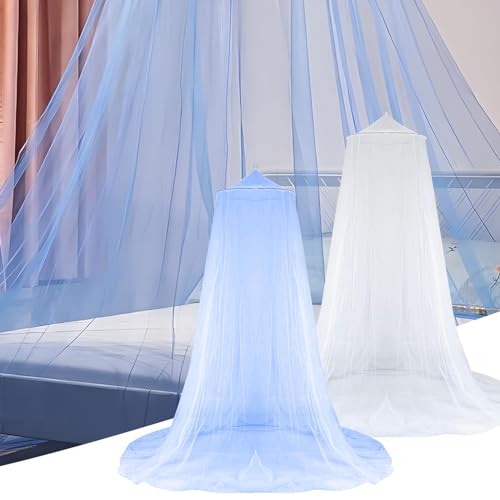 Mosquiteira para Janela Outsunny | 9x2.4m - Branco e Azul Mein HERZ - Roupa de cama - mosquiteira, janela, outsunny, branco, azul