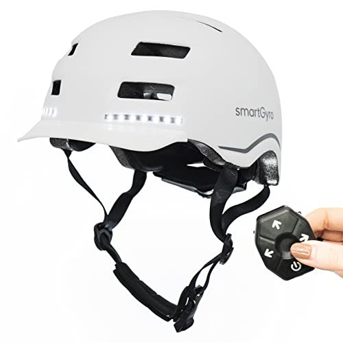 Smartgyro Capacete Inteligente com Luz de Freio Automático SMARTGYRO - Proteção para cabeça de rúgbi - luz de freio, bluetooth, recarregável, led