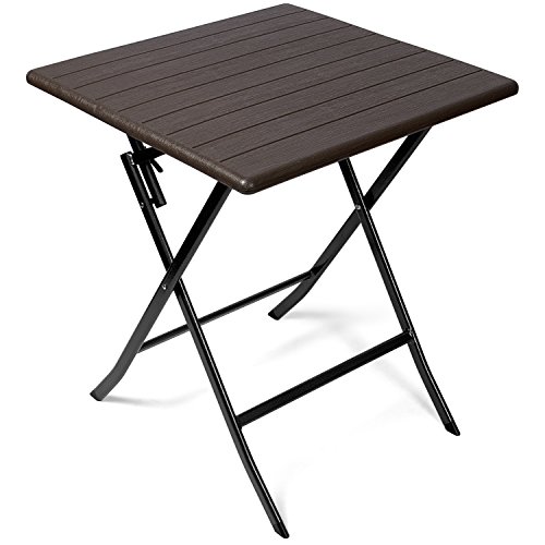 Mesa de Centro VANAGE (Preto - Poliéster - 75x75 cm) Vanage - Móveis de exterior - poliéster, hdpe, plegável, jardim
