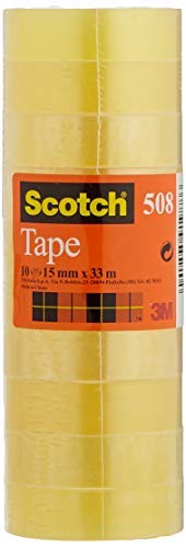 Fita Adesiva SCOTCH 508 Transparente (15mm x 33m) Scotch - Fitas adesivas de escritório - transparente, 15mm, 33m, universal