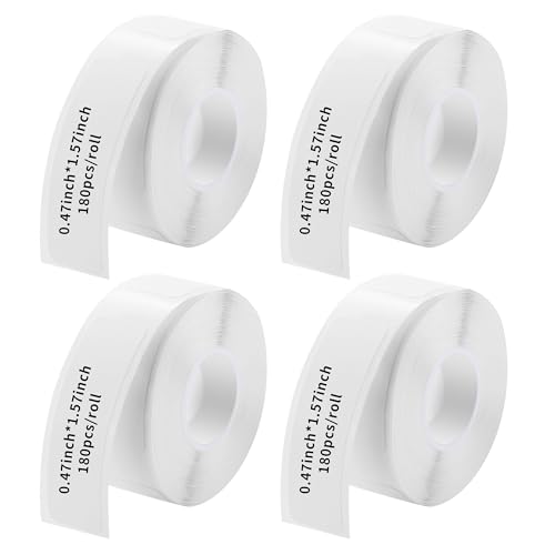 Fita para Etiquetadora DYMO 1868757 Preto sobre branco HAOYULUO - Fitas de etiquetas e recargas - preto, branco, etiquetas, 4 rolos