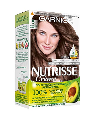 Coloração Permanente com Máscara Nutritiva GARNIER Nutrisse Creme Castanho Claro 4 Garnier - Coloração de cabelo - coloração permanente, máscara nutritiva, castanho claro