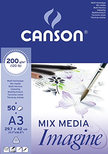 Bloco de Desenho CANSON Imagine (A3 - 50 Folhas) Canson - Papel de arte e artesanato - a3, 50 folhas