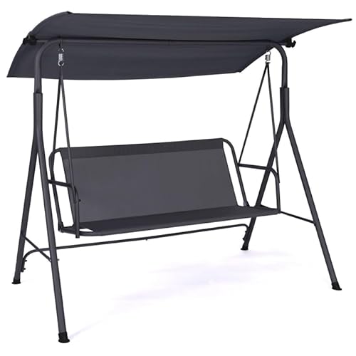 Baloiço para Crianças ID MARKET com Teto Reclinável (Castanho) IDMarket - Móveis de exterior - reclinável, teto reclinável, castanho