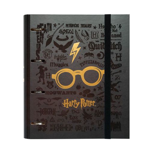 Dossier HARRY POTTER Premium (Preto - 46.5x36.5cm) Grupo Erik - Pastas Organizadoras - Harry Potter, premium, preto, 46.5x36.5cm