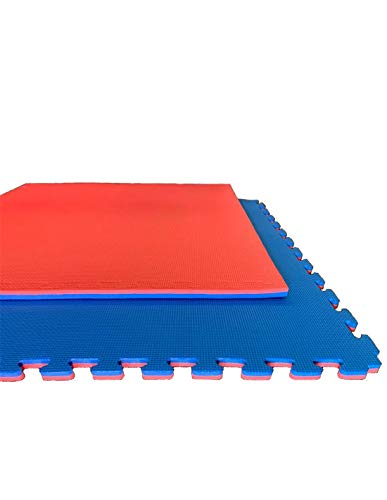 Conjunto de 5 Tapetes de Tatami Puzzle REDY TO PLAY (Azul - Vermelho - 160x100 cm) JARDIN202 - Jogos - 5 tapetes, tatami puzzle, azul, vermelho, 160x100 cm, pvc