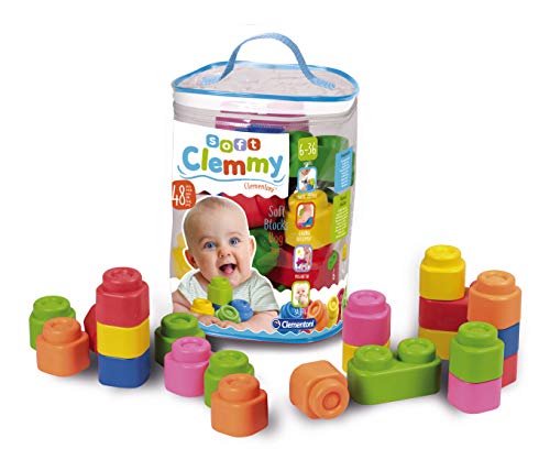 Puzzle CLEMENTONI Puzzle 17134 (Idade Mínima Recomendada: 4 anos) CLEMENTONI - Blocos de encaixe - 48 cubos, soft, laváveis, desenvolvimento sensorial