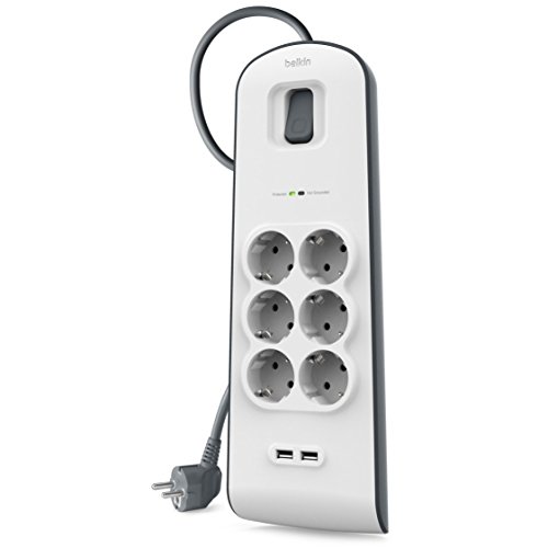 Extensão Elétrica BELKIN BSV604vfWH Branco Belkin - Gabinetes de computador de mesa e servidor - extensão elétrica, branco