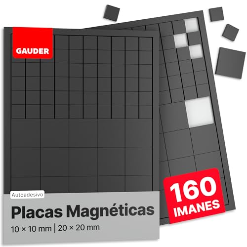 Placa magnética autoadesiva 50 mm Quadrado GAUDER GAUDER - Adesivos e ímãs para artesanato - 50 mm, quadrado, magnética, autoadesiva