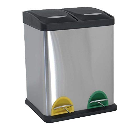 Caixote do Lixo MSV Mülleimer 40 L (2x20 L) MSV - Lixeiras e cestos de lixo - 40 L, 2 compartimentos, aço inoxidável