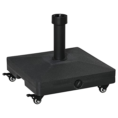 Base para Chapéu de Sol Outsunny | Recarregável | 3.8 cm e 4.8 cm - Preto Outsunny - Móveis de exterior - recarregável, 3.8 cm, 4.8 cm