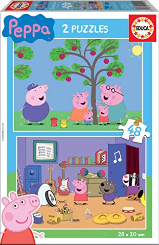 Puzzle EDUCA BORRAS Peppa Pig (Idade Mínima: 5 Anos - 48 Peças) Educa Borrás - Quebra-cabeças de encaixar - peppa pig, 48 peças, 5 anos, 28x20cm
