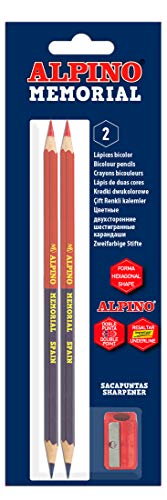 Lápis e Apagador ALPIN LE000018 (Vermelho - Azul) Alpino - Lápis - biciclor, saca-páginas, vermelho, azul